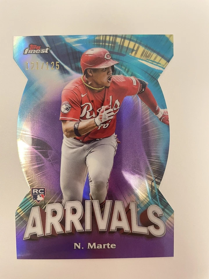 2024 Topps Finest Arrivals Noelvi Marte Purple RC Die Cut /125 Cincinnati Reds - Image 1 of 1