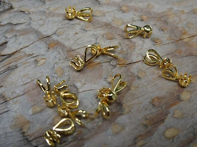 Colgante Pop in Redondo Hamilton Chapado en Oro para Piedras Facetadas 3 mm (Paquete 12) 0715 Foto 1 de 4