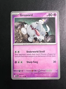 Greavard 105/198 Common Scarlet & Violet SVI EN Pokemon Card M/NM - Picture 1 of 1