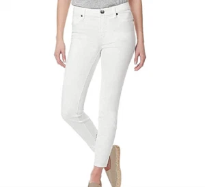Buffalo David Bitton Women's " Daily " Mid Rise Skinny Ankle Pants, White, 8/29 - Picture 1 of 1