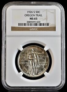 1926-S 50C Oregon Half Dollar NGC MS65