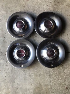 Set (4) 1949 1950 Pontiac Hubcaps Wheel Cover Sombrero Deluxe Chieftain 49 50 - Picture 1 of 3