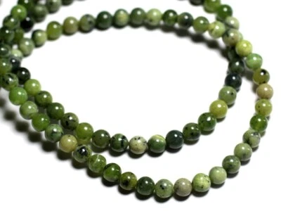 HOMEMADE Fil 39cm 67pc env - Perles de Pierre - Jade Nephrite Canada Boules 6mm