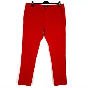 SCOTCH & SODA STUART Chino Herren Hose Größe W38 L34 Slim Fit Rot Stretch - Bild 1 von 12