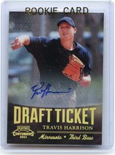 2011 CONTENDERS #DT1 TRAVIS HARRISON AUTOGRAPH ROOKIE CARD RC, TWINS, 011615