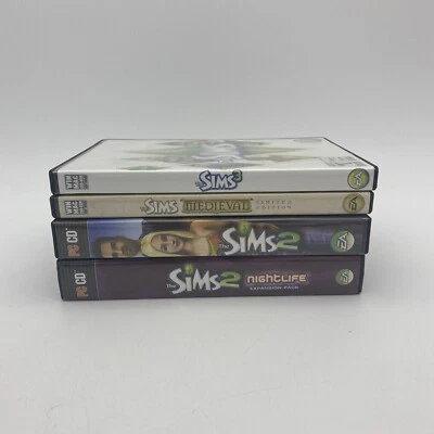 The Sims Game Lot Of 4 PC The Sims 3, Sims Midieval, The Sims 2-Sims 2 Nightlife - Image 1 of 4