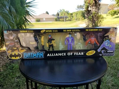 New Sealed Hasbro Batman Alliance Of Fear 4 Pack 2002 Scarecrow Batgirl Joker - Image 1 of 2