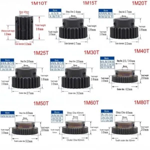 1 Mod Pinion Gear 10T-150T Spur Gear con Paso 45# Acero Motor Transmisión Engranaje - Imagen 1 de 35