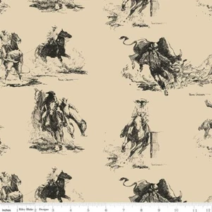 Riley Blake -Back of the Chutes - C10130-Parchment - Per Half Yard - Picture 1 of 1