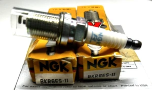 NGK Spark Plug BKR6ES-11 / 5553 Set Of 2 - Picture 1 of 3