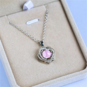 Gift for Women Jewlery Cubic Necklace 5colors Fashion Pendant Zircon - Picture 1 of 16