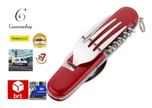 POSATE MULTIUSO: COLTELLO-CUCCHIAIO-FORCHETTA +CUSTODIA DA VIAGGIO 6 FUNZIONI - Foto 1 di 4