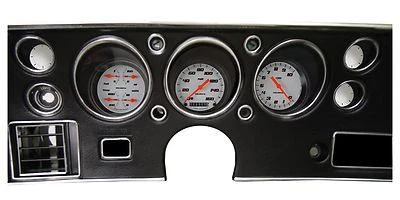 Classic Instruments 1970 Chevelle Malibu ss Cluster Velocity White Series Gauges - Image 1 of 2