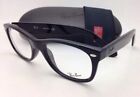 New RAY-BAN Rx-able Eyeglasses RB 5184 2000 50-18 Black Frames w/ Demo Lenses