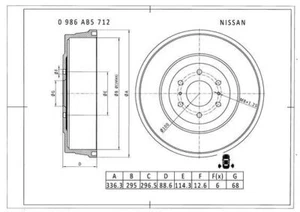 Brake Drum Pbrd4146 -Genuine Bosch - Picture 1 of 2