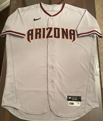 Rare Team Issued Arizona Diamondbacks Nike Authentic On-Field Away Jersey 50/XL+ - Image 1 of 4