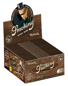 5 Boxen Smoking® BROWN King Size Papers - 250 x 33 Blättchen Long Papers  - Picture 1 of 4