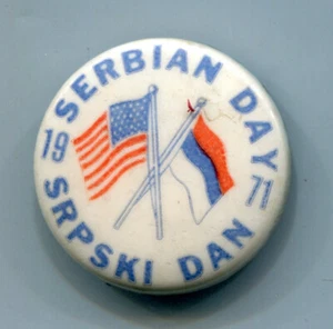 Giorno serbo 1971, pulsante spilla SrpskiI Dan - Foto 1 di 3