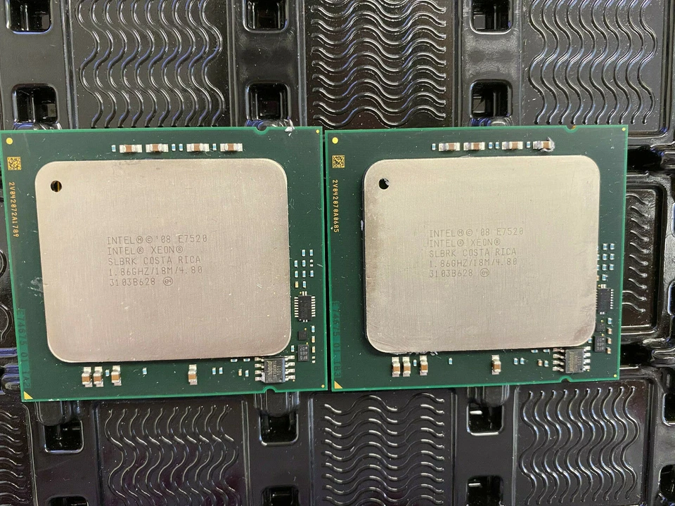 LOT OF 2 MATCHING SLBRK INTEL XEON E7520 QUAD CORE 1.86GHZ 18MB 4.8GT/S 95W - Image 1 of 1