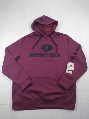 Sudadera con Capucha Mossy Oak Para Hombre XL Granate Forrada de Vellón Sudadera 100% Poliéster Nueva con Etiquetas Foto 1 de 4