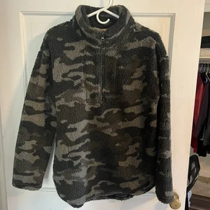 Koolaburra by UGG Women Faux-Fur Sherpa  Camo Fleece Jacket XS Olive Fuzzy Cozy - Picture 1 of 12