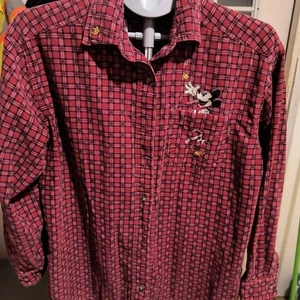 Vintage Disney Damen Gr. Small Flanell Langarm Hemd weich warm - Bild 1 von 7