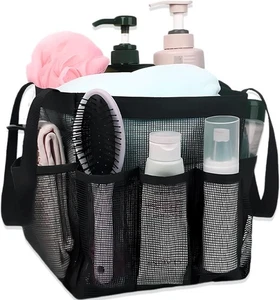 Mesh Shower Caddy Portable Dorm Room Essentials 8-Pocket Bathroom Organizer - Picture 1 of 3