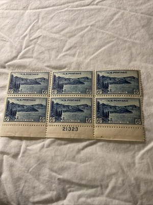 US-(-1934-)Scott # 745-National Parks-6c. Plate Block of 6-MNH #11 - Image 1 of 2