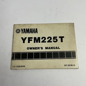 Yamaha Owner’s Manual YFM225T LIT-11626-05-85 / 2HT-28199-10 - Picture 1 of 2