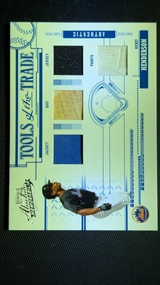 Rickey Henderson Mets 2005 Tools of The Trade Quad Bat Jersey Relic #/100 - Image 1 of 2