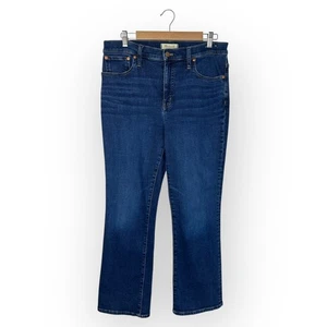 Madewell Women's Mid-Rise Kickout Jeans Size 30T Dark Wash Flared NN719 Jean - Picture 1 of 13