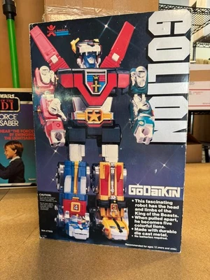 1982 万代 Godaikin GOLION Chogokin 超级机器人 77070 号近乎完整带盒! — 第 1/4 张图片