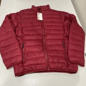 AlpineSwiss Niko Packable Light Mens Down Alternative Puffer Jacket Red S - Picture 1 of 3