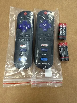 2 Pieces NEW Original TCL ROKU RC280 Remote Control + Batteries - Image 1 of 4