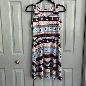 Disney Frozen Elsa Anna Dress Girls Large Sleeveless - Picture 1 of 7