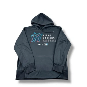 Nike MLB Authentic Collection Miami Marlins #5 Jon Berti Issued Therma Hoodie L - Picture 1 of 7