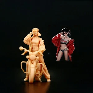 1:64 1:43 Motorcycle Sweet Girl Miniature Figure Model For Cars Vehicles - Picture 1 of 8