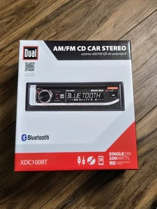 Dual Electronics XDC100BT 200 Watts Bluetooth AM/FM CD Car Stereo Receiver - NEW - Picture 1 of 7