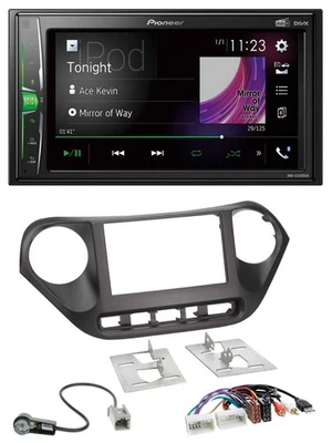 Pioneer 2DIN MP3 DAB USB Bluetooth Autoradio für Hyundai i10 ab 2013 AUX USB - Bild 1 von 4