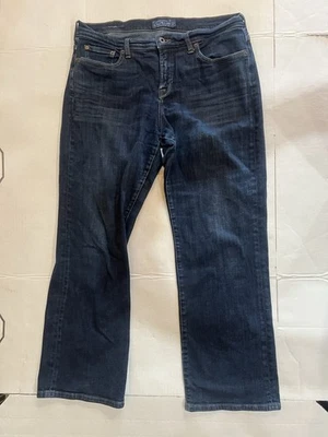 Pantalones de mezclilla elásticos rectos de tiro medio azul Easy Rider 14/32 Lucky Brand para mujer Foto 1 de 4