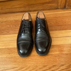 VTG Barrie LTD Handcrafted Cap Toe Dress Black Shoes Made IN England Men’s 10.5 - Picture 1 of 13