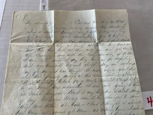 1846 LETTERA DATATA DI JAMES C POMEROY DI CORLANDVILLE NY FRANCOBOLLO 20 GIUGNO BANING - Foto 1 di 9