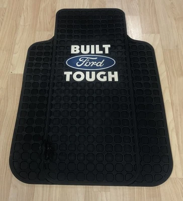 Tapete de assoalho de borracha vintage Ford CONSTRUÍDO RESISTENTE caminhão PRETO AZUL F150 - Imagem 1 de 4