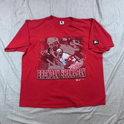 Camisa De Colección Detroit Red Wings Para Hombres XL NHL Hockey Brendan Shanahan Starter Años 90 Foto 1 de 4