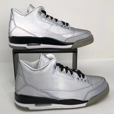 Nike Mens Air Jordan 3 5Lab3 3M Reflective Silver 631603-003 - Size 8 No Box - Image 1 of 4