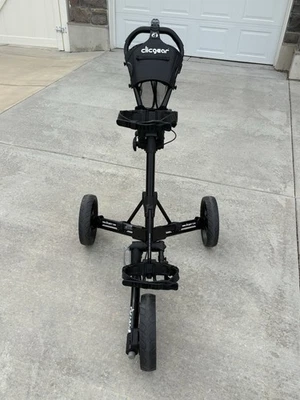 Carro de empuje de golf Clicgear modelo 4.0 plegable de 3 ruedas, negro Foto 1 de 4