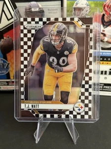 2024 Panini Prizm Black & White Checkerboard Prizm T.J. Watt Pittsburgh Steelers - Bild 1 von 2