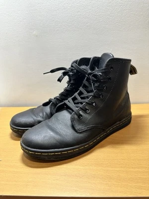 Dr. Martens Shoreditch Black Leather Air Wair Combat Boots Women’s 8 Grunge - Image 1 of 4