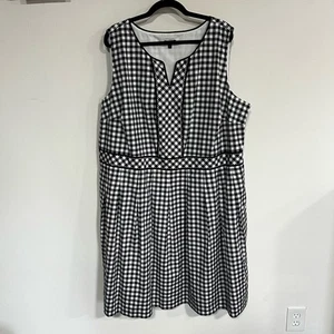 Talbots Gingham Fit and Flare Dress Woman Plus Size 24 W - Picture 1 of 11