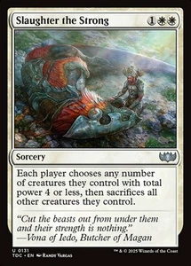 Slaughter the Strong Light Play, English Magic the Gathering MTG Commander: Tark - Picture 1 of 1